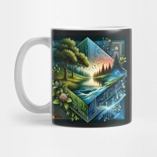 Nature Meets Technology: A Symbiotic Landscape Mug